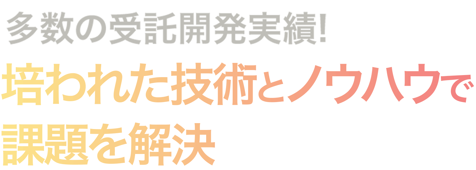 多数の受託開発実績!培われた技術とノウハウで課題を解決