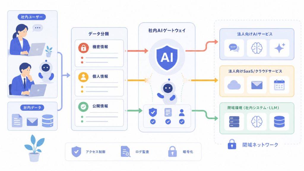 生成AIの情報漏洩を防ぐための3つの構成要素