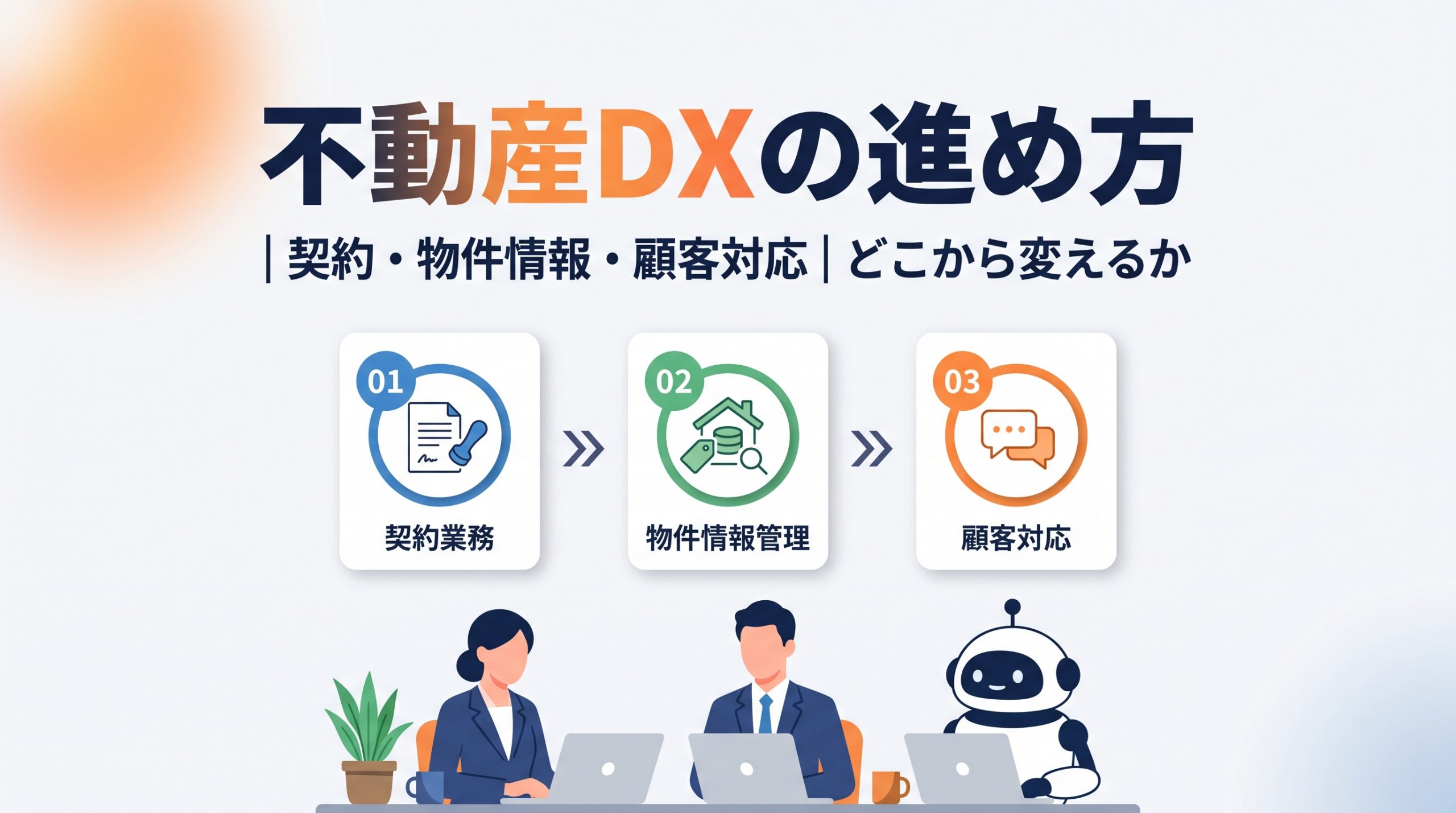 不動産DXの進め方｜契約・物件情報・顧客対応をどこから変えるか