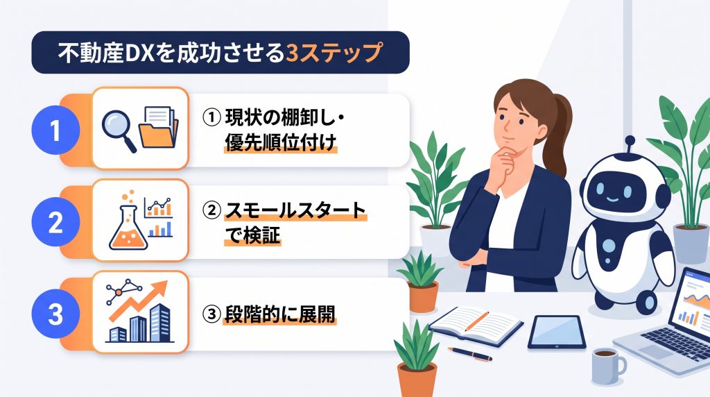 不動産DXを成功させるためのステップ